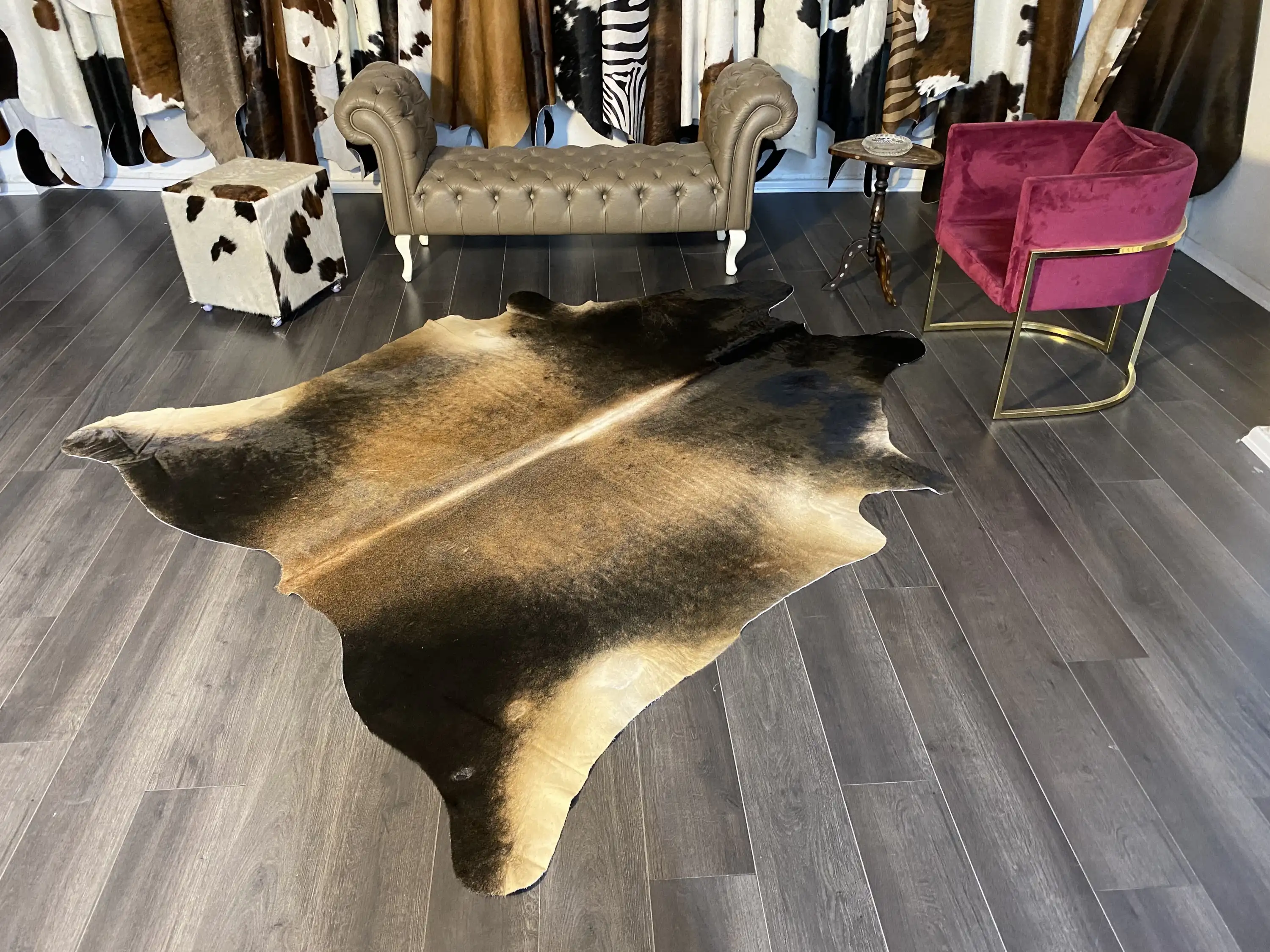 HAKİKİ DERİ DANA POSTU MIX KAHVE 215 x 250 - 1001000005