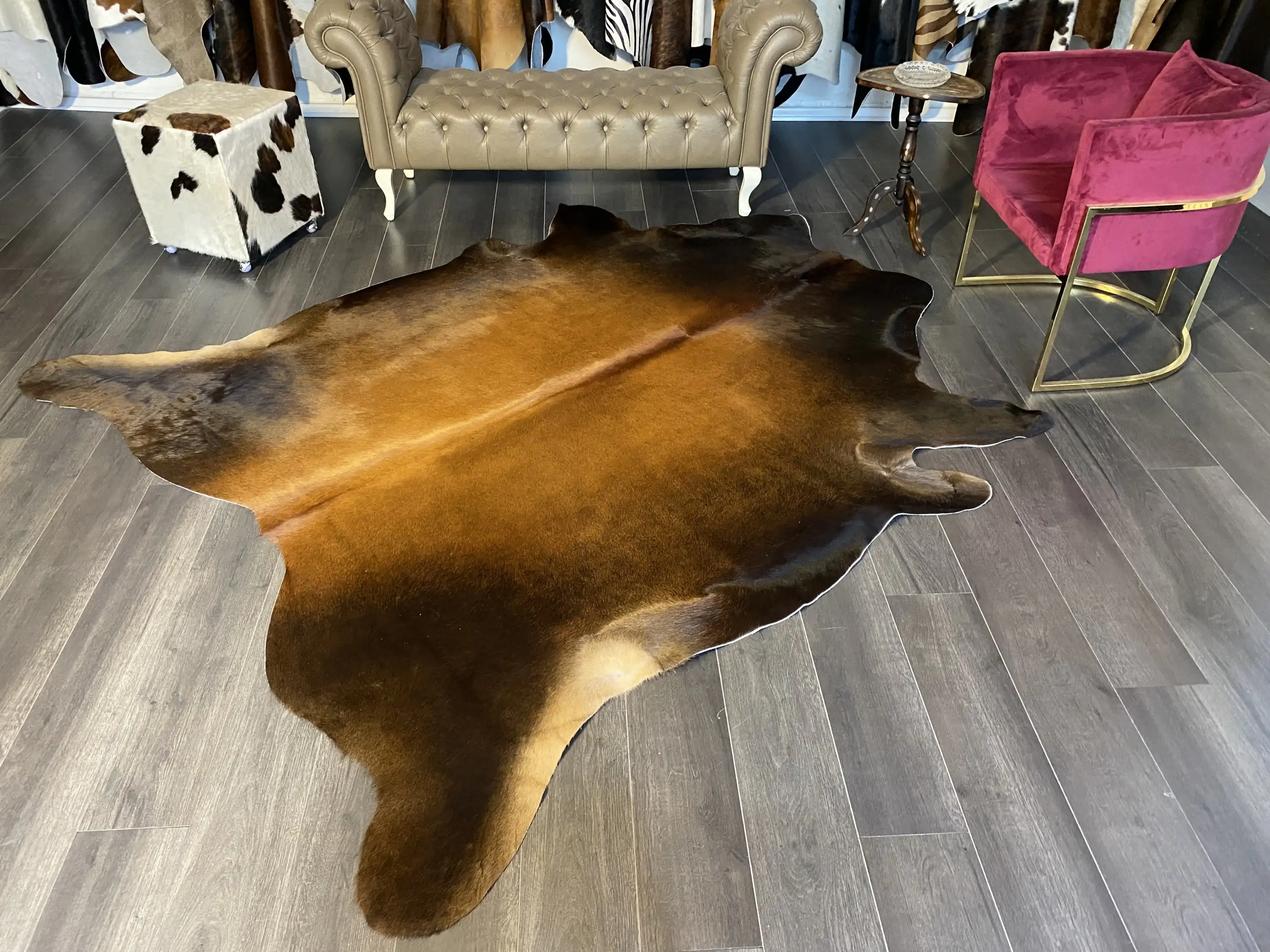 HAKİKİ DERİ DANA POSTU MIX KAHVE 215 x 255 - 1001000002