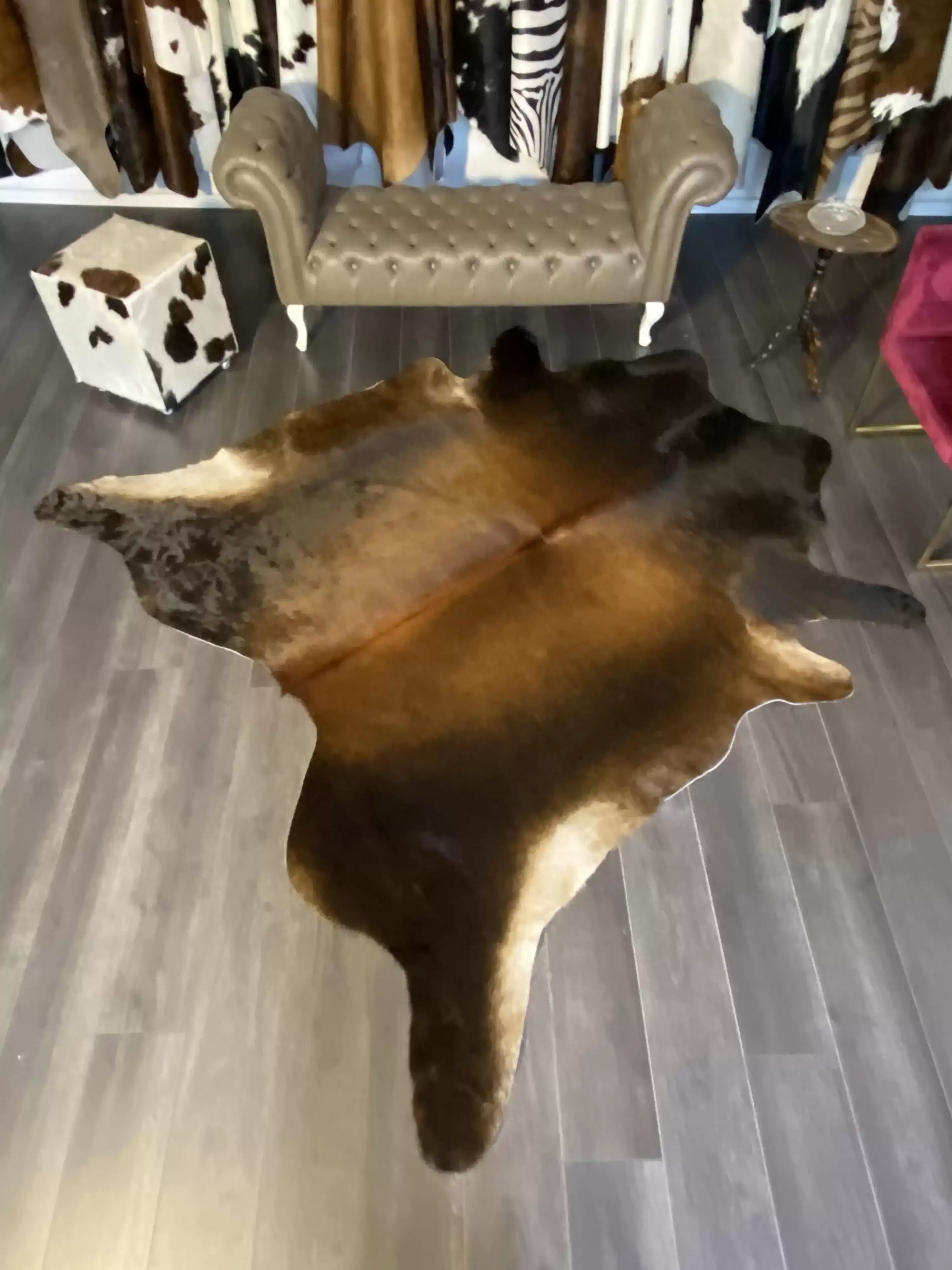 HAKİKİ DERİ DANA POSTU MIX KAHVE 235 x 245 - 1001000036