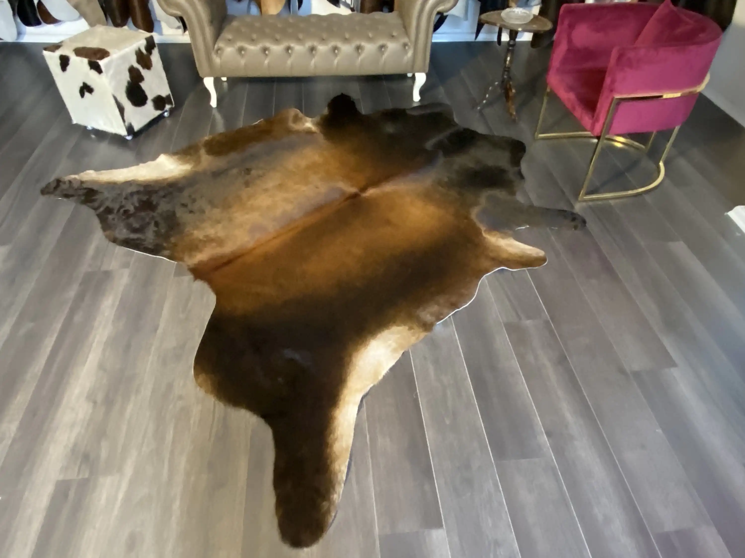 HAKİKİ DERİ DANA POSTU MIX KAHVE 235 x 245 - 1001000036