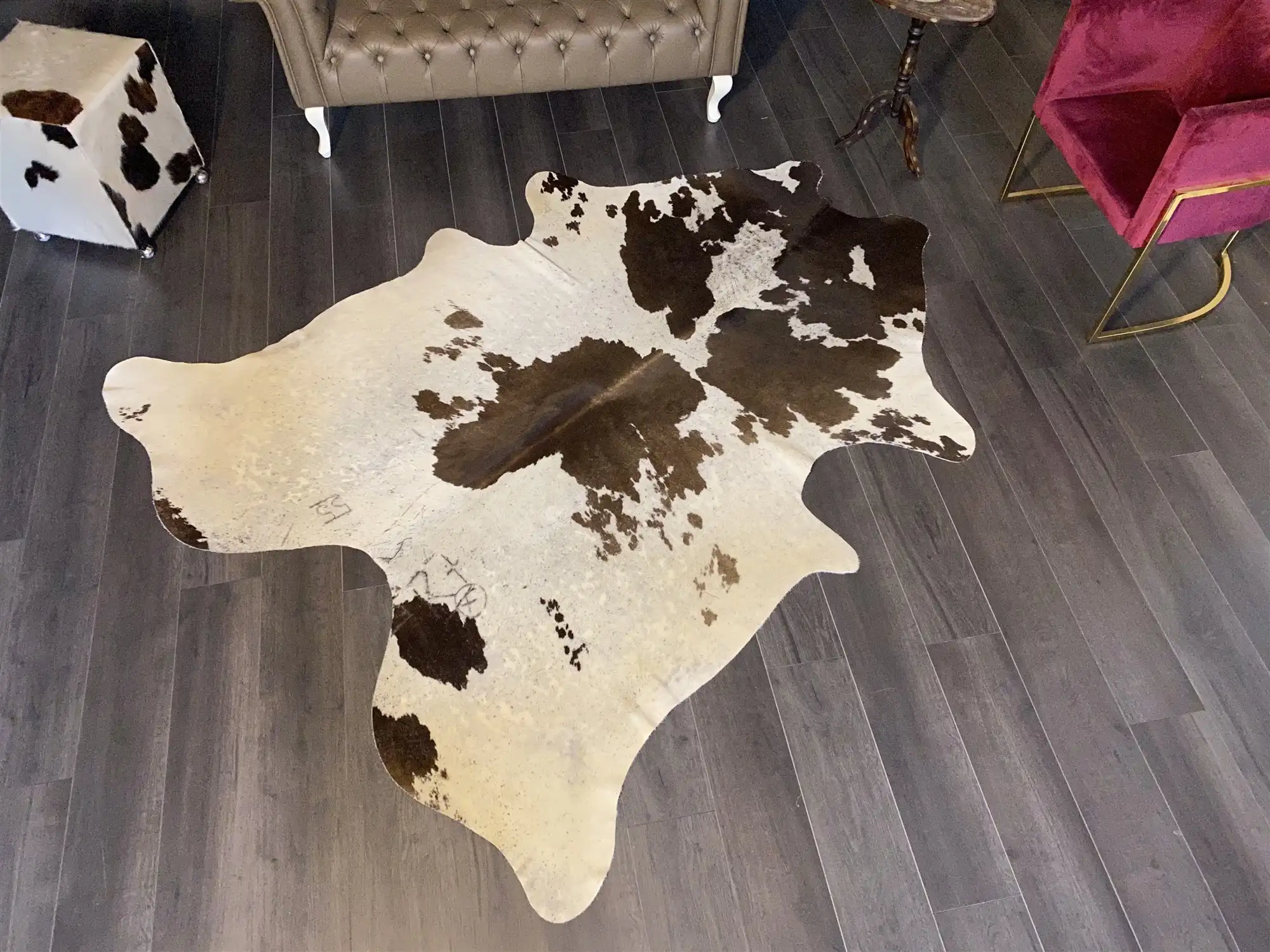 HAKİKİ DERİ DANA POSTU SİYAH - BEYAZ 195 x 230 - 0701000150