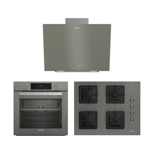 Arçelik Kare Ocaklı Gri Set