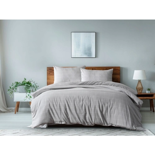 Doquhome Mayro Nevresim Takımı Çift Kişilik - Açık Gri