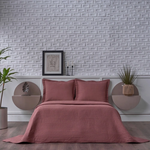 Doquhome Otto Yatak Örtüsü Tek Kişilik - Bordo