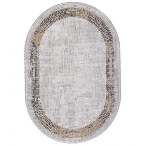 Gümüşsuyu Black&Brown 11298 Doğal İplik Oval Makine Halısı Sarı