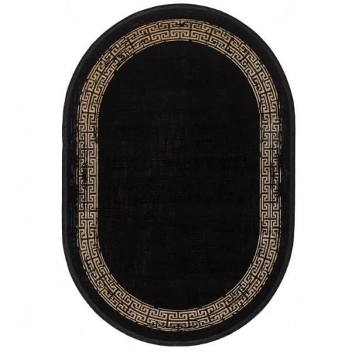 Gümüşsuyu Black&Brown 11298 Doğal İplik Oval Makine Halısı Siyah