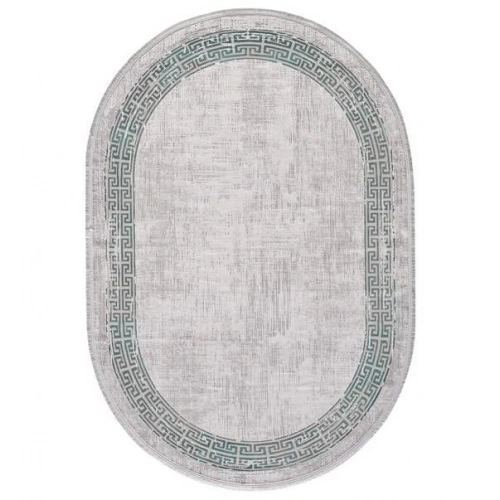 Gümüşsuyu Black&Brown 11298 Doğal İplik Oval Makine Halısı Yeşil