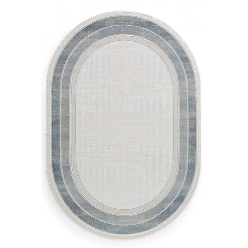 Gümüşsuyu Galina 16649 Oval Akrilik Makine Halısı-Mavi