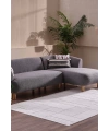 Gümüş Suyu Deco Avior 17612 Dikdörtgen Geometrik Desenli Halı-Krem