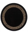 Gümüşsuyu Black&Brown 11298 Doğal İplik Daire Makine Halısı Siyah