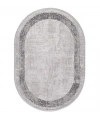 Gümüşsuyu Black&Brown 11298 Doğal İplik Oval Makine Halısı  Gri
