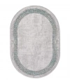 Gümüşsuyu Black&Brown 11298 Doğal İplik Oval Makine Halısı Yeşil