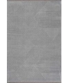 Gümüşsuyu Deco Geo 80010 Dikdörtgen Polyester Pamuk Karışımlı Makine Halısı-Gri