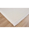 Gümüşsuyu Deco Geo 80010 Dikdörtgen Polyester Pamuk Karışımlı Makine Halısı-Krem