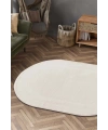 Gümüşsuyu Galina 16649 Oval Akrilik Makine Halısı-Krem