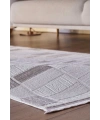 Gümüşsuyu Ledax 17744 Dikdörtgen Polyester Makine Halısı-Gri