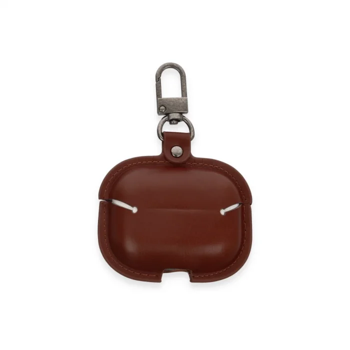 Airpods Pro 2 (2.nesil) Çanta Deri Kılıf - Kahverengi