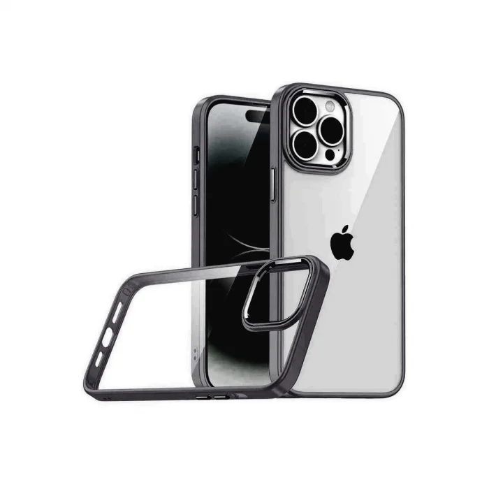 Apple İphone 15 Pro Max Razer Lensli Silikon - Siyah