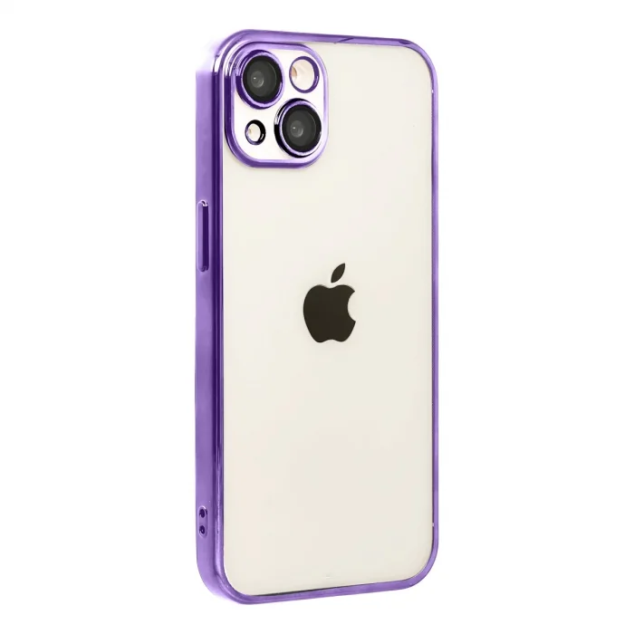Apple İphone 15 Razer Lensli Silikon - Mor