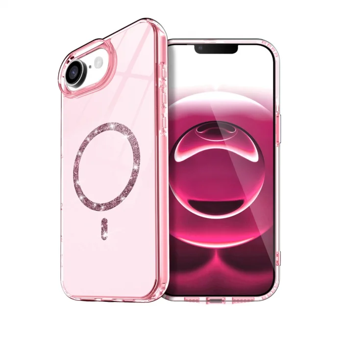 Apple İphone 16e Live Diamond Magsafe Kapak - Pembe