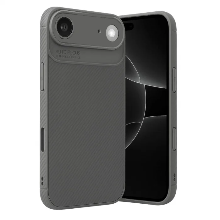 Apple İphone 17 Air Auto Focus Karbon Kapak - Gri