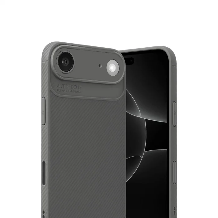 Apple İphone 17 Air Auto Focus Karbon Kapak - Gri