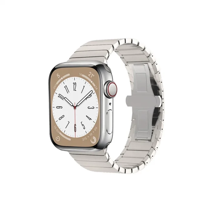 Apple Watch 42mm Kr413 Fine Steel Kordon - Yıldız Işığı