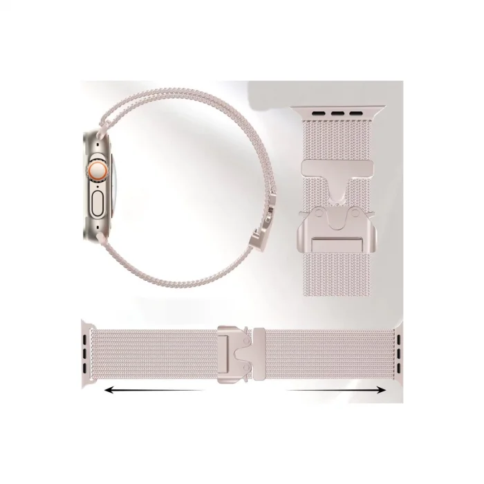 Apple Watch 42mm Milano Metal Kordon - Titan Gri