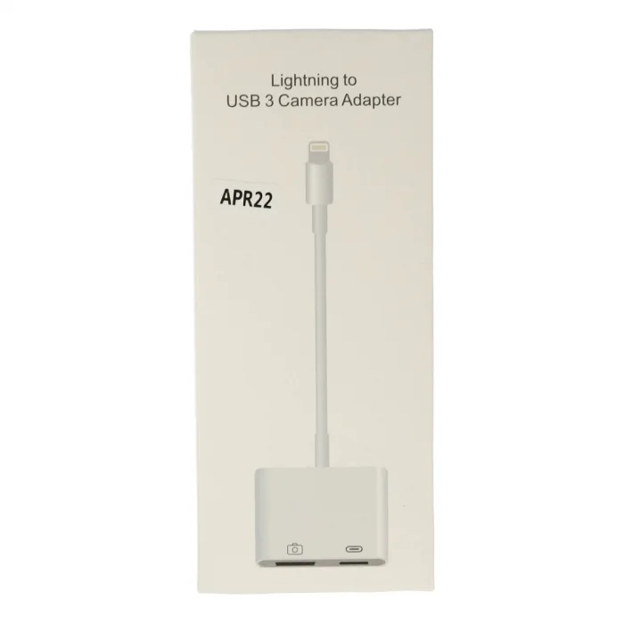 Apr22 Iphone Otg 2in1 - Beyaz