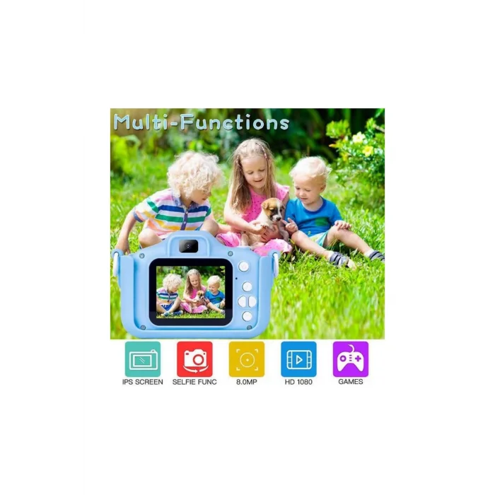 Çocuk Dijital Fotoğraf Makinası 20 Mp Video Kaydedici 2.0 İnç Çift Kameralı
