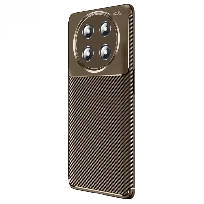 Honor Magic 7 Lite Kılıf Auto Focus Karbon Kapak - Kahverengi