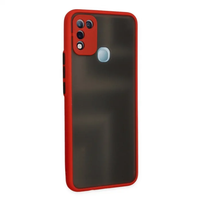 İnfinix Hot 10 Play Kılıf Montreal Silikon Kapak - Kırmızı