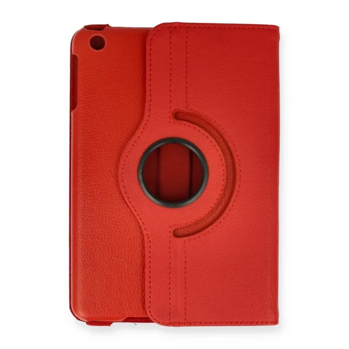 İpad Mini 1 Kılıf 360 Tablet Deri Kılıf - Kırmızı