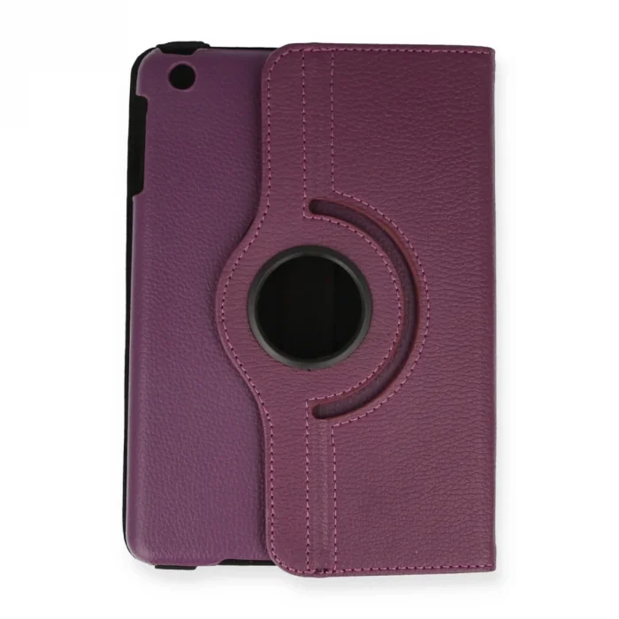 İpad Mini 1 Kılıf 360 Tablet Deri Kılıf - Mürdüm