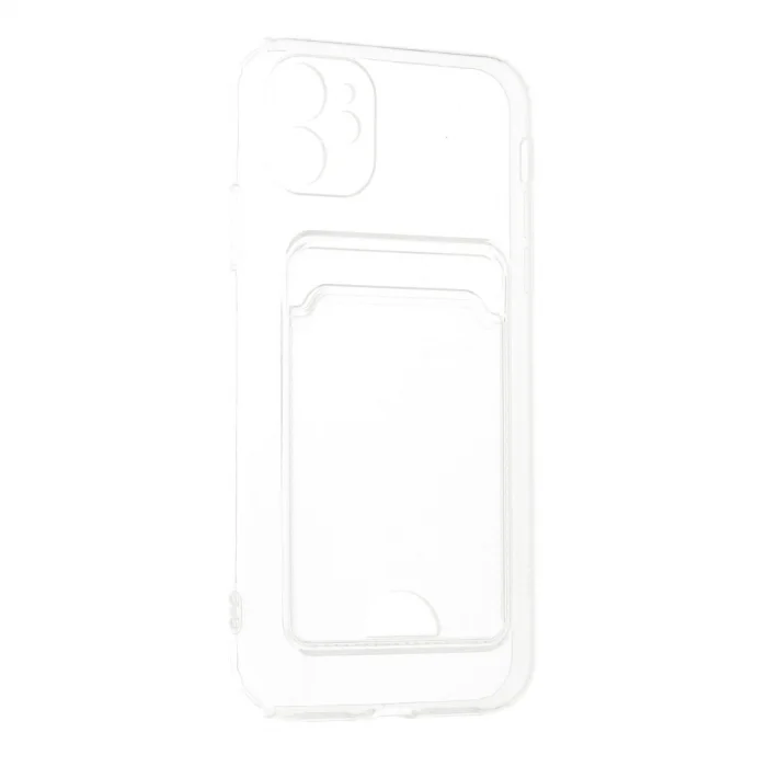 İphone 11 Kılıf Kart Şeffaf Silikon - Şeffaf