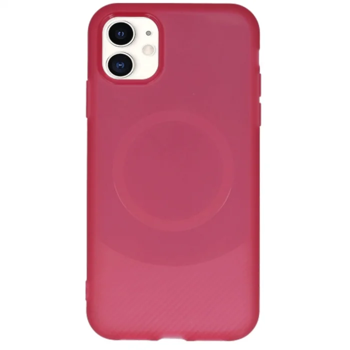 İphone 11 Kılıf Maya Karbon Kapak - Bordo