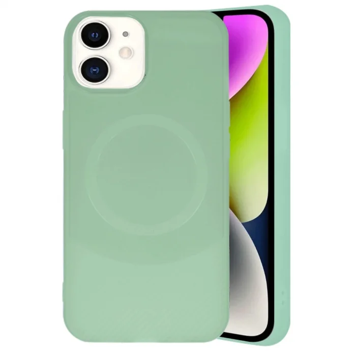 İphone 11 Kılıf Maya Karbon Kapak - Su Yeşili