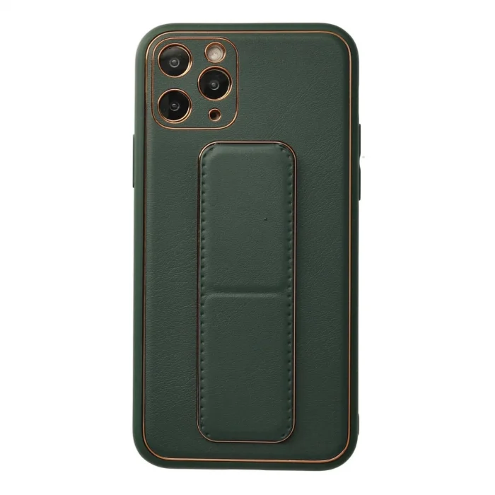 İphone 11 Pro Kılıf Coco Deri Standlı Kapak - Yeşil