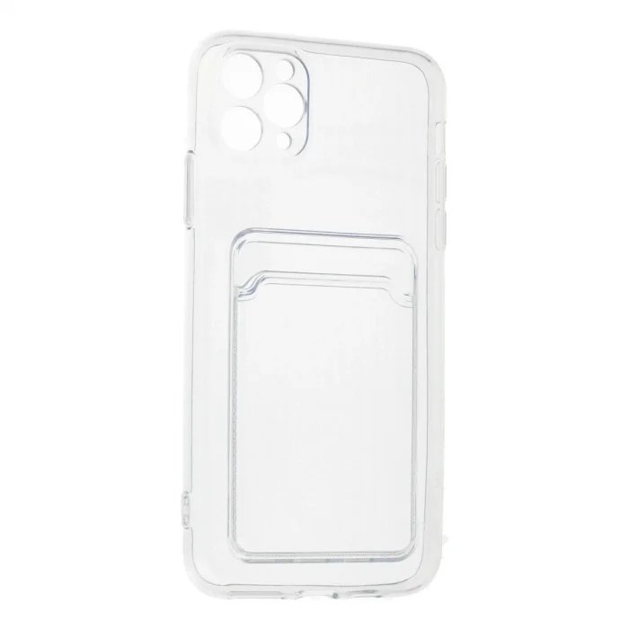 İphone 11 Pro Max Kılıf Kart Şeffaf Silikon - Şeffaf