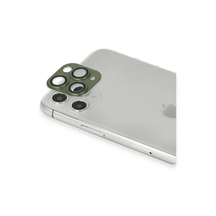 İphone 11 Pro Max Pers Alüminyum Kamera Lens - Yeşil