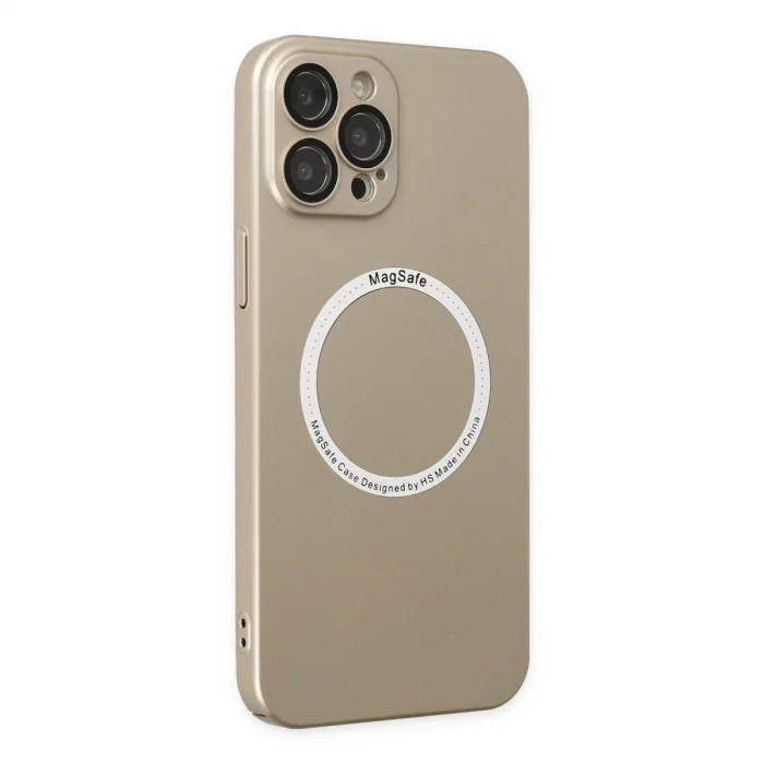 İphone 12 Pro Kılıf Jack Magneticsafe Lens Silikon - Gold