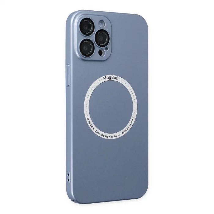 İphone 12 Pro Kılıf Jack Magneticsafe Lens Silikon - Sierra Blue