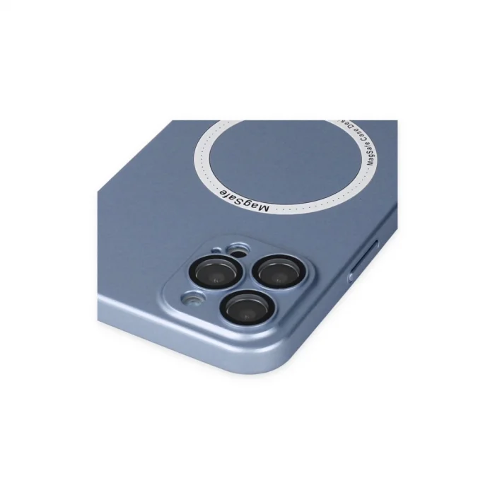 İphone 12 Pro Kılıf Jack Magneticsafe Lens Silikon - Sierra Blue