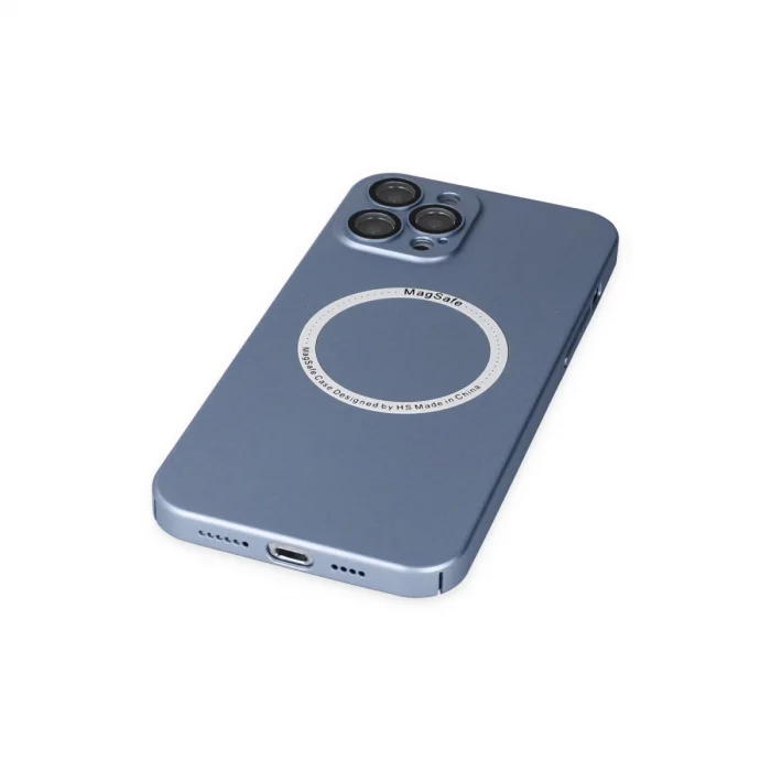 İphone 12 Pro Kılıf Jack Magneticsafe Lens Silikon - Sierra Blue