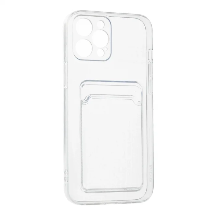 İphone 12 Pro Max Kılıf Kart Şeffaf Silikon - Şeffaf