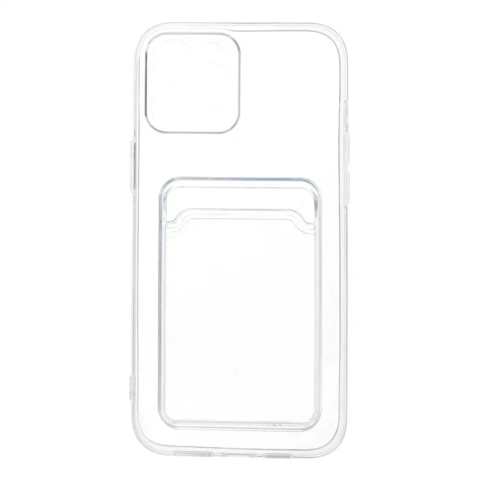 İphone 12 Pro Max Kılıf Kart Şeffaf Silikon - Şeffaf