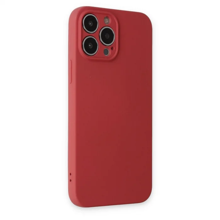 İphone 13 Pro Kılıf Nano İçi Kadife Silikon - Kiremit