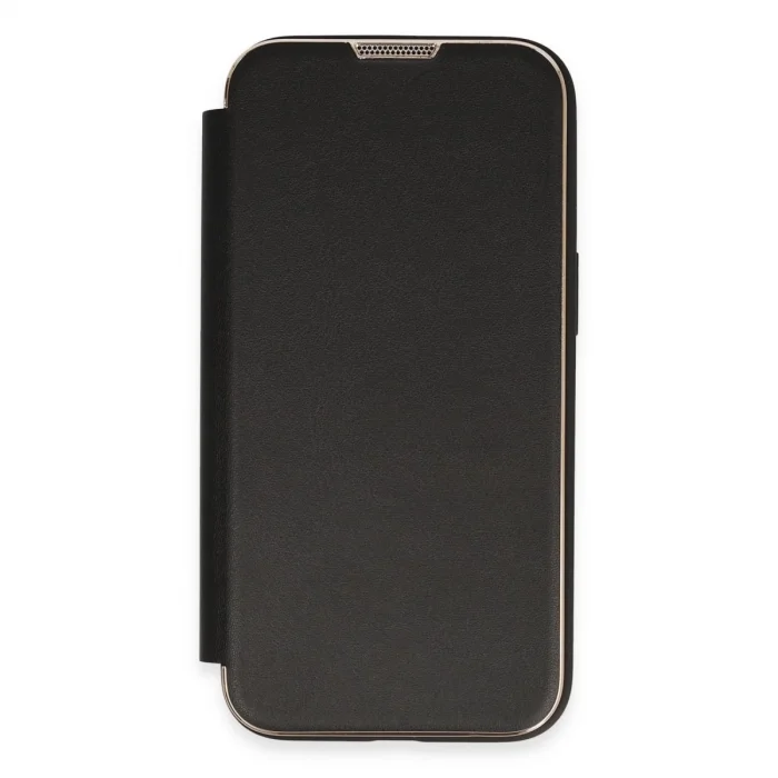 İphone 13 Pro Max Kılıf Dolpin Kapaklı - Siyah