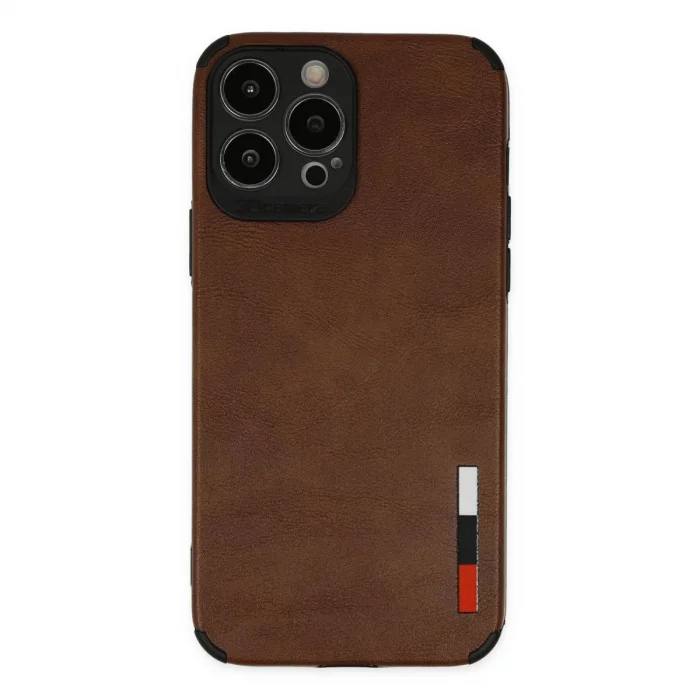 İphone 13 Pro Max Kılıf Loop Deri Silikon - Kahverengi