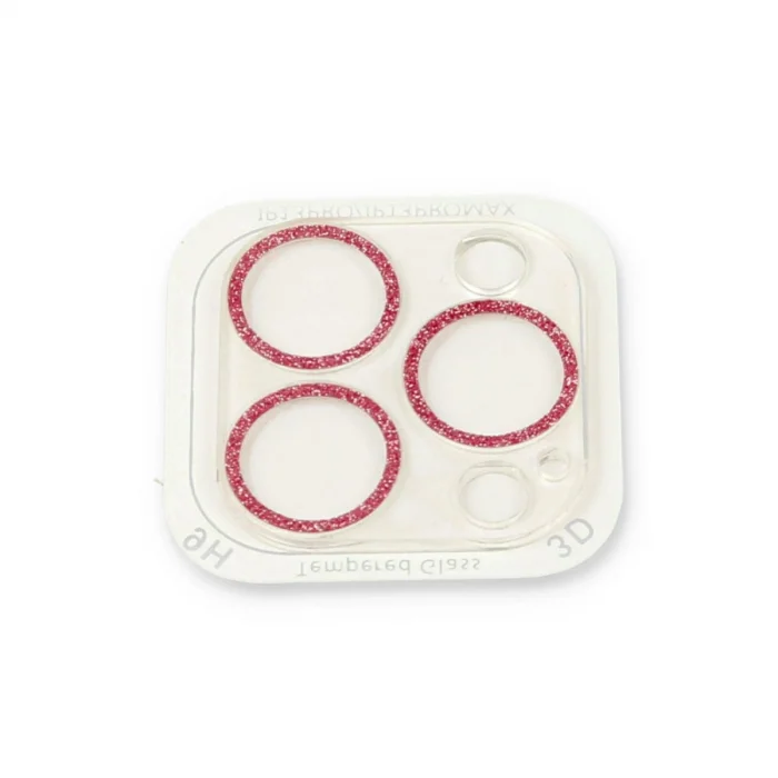 İphone 13 Pro Shine Kamera Lens Koruma Cam - Pembe
